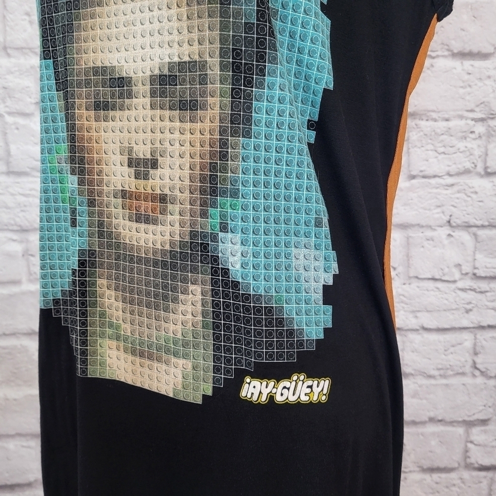 Ay Guey Tunic Top Graphic Frida Khalo Black Brown Split Sides Sleeveless NWT - Picture 9 of 11